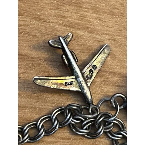 Vintage Sterling Bracelet with 12 Charms 925 Travel Souvenir 26.47 gr - Picture 7 of 11